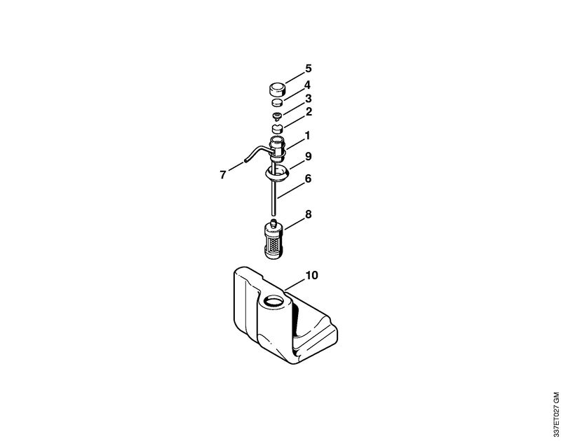 STIHL 0000-358-1810 Filter positie 4 technische tekening
