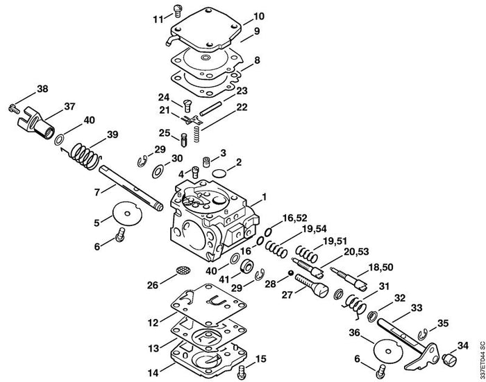 STIHL 4223-122-3600 Dichtring positie 16 technische tekening