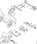 STIHL 9037-319-1750 Zylinderschraube DIN7984-M8x12-8.8 positie 25 technische tekening