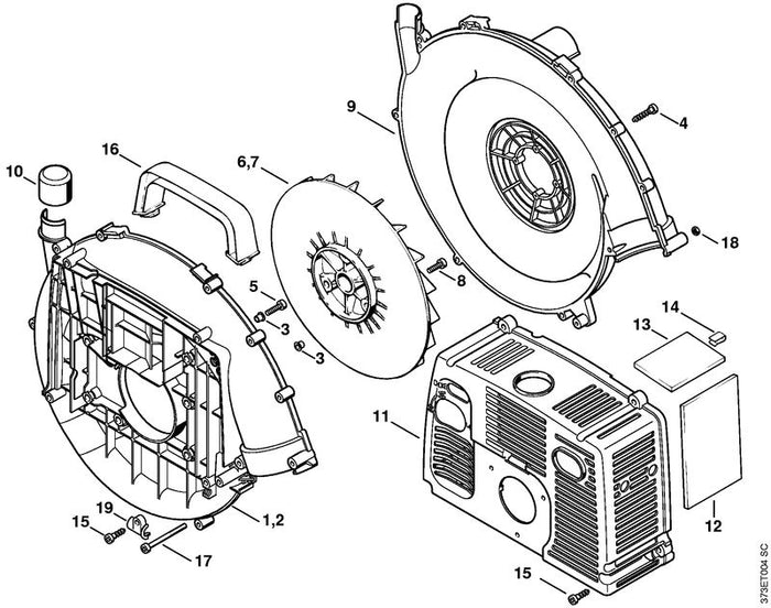 STIHL 9212-421-0700 Mutter DIN985-M5-A4-70 positie 18 technische tekening