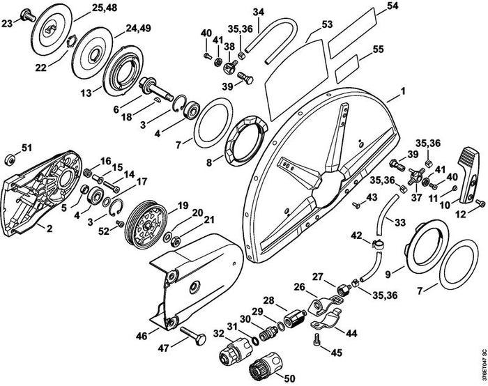 STIHL 4224-700-2900 Verstellhebel positie 10 technische tekening