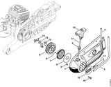 STIHL 4224-190-0305 Starterdeckel mit Anwerfvorrichtung positie -1 technische tekening