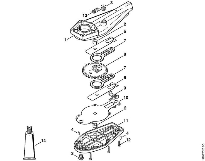 STIHL 4230-649-0300 Dichtung positie 10 technische tekening