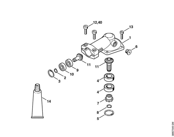 STIHL 4230-642-0405 Antriebsritzel positie 7 technische tekening
