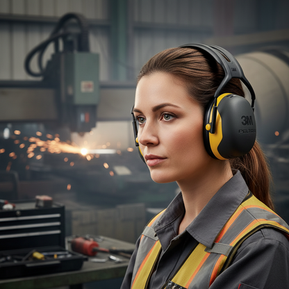 3M Peltor Gehörschutz X2A mit Kopfbügel im Einsatz