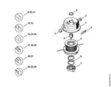 STIHL 4003-713-6501 Bundschraube M12x1,5 links positie 4 technische tekening