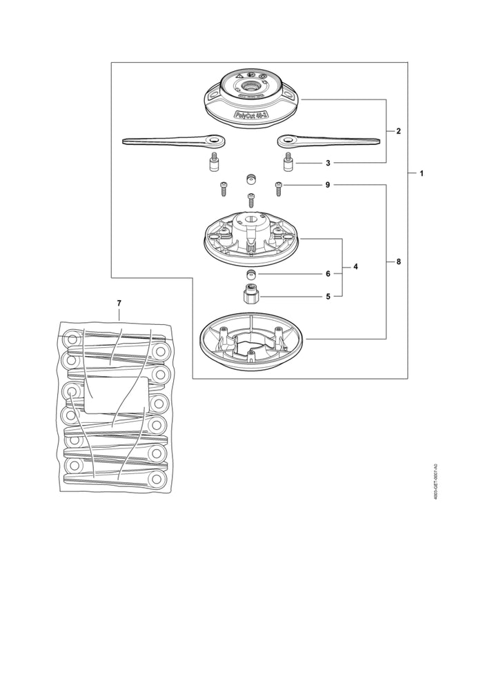 STIHL 4002-710-8701 Bundschraube positie 3 technische tekening