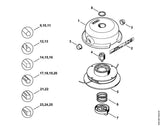 STIHL 4005-713-6500 Bundschraube M14x1,5 links positie 4 technische tekening