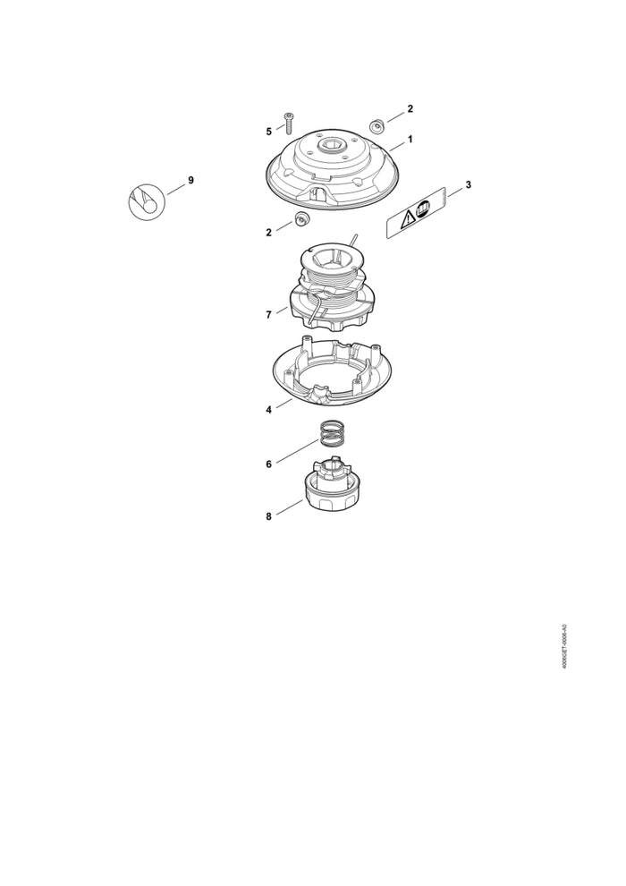 STIHL 0000-997-2015 Druckfeder positie 6 technische tekening