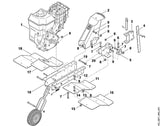 STIHL 9007-318-1950 Sechskantschraube M8x50 positie 19 technische tekening