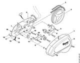 STIHL 6227-711-6400 Zugfeder positie 14 technische tekening