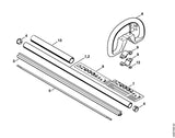 STIHL 4232-710-7102 Schaft Ø 25,4 mm positie 1 technische tekening