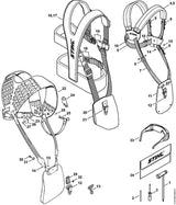 STIHL 4119-718-6310 Schieber positie 10 technische tekening