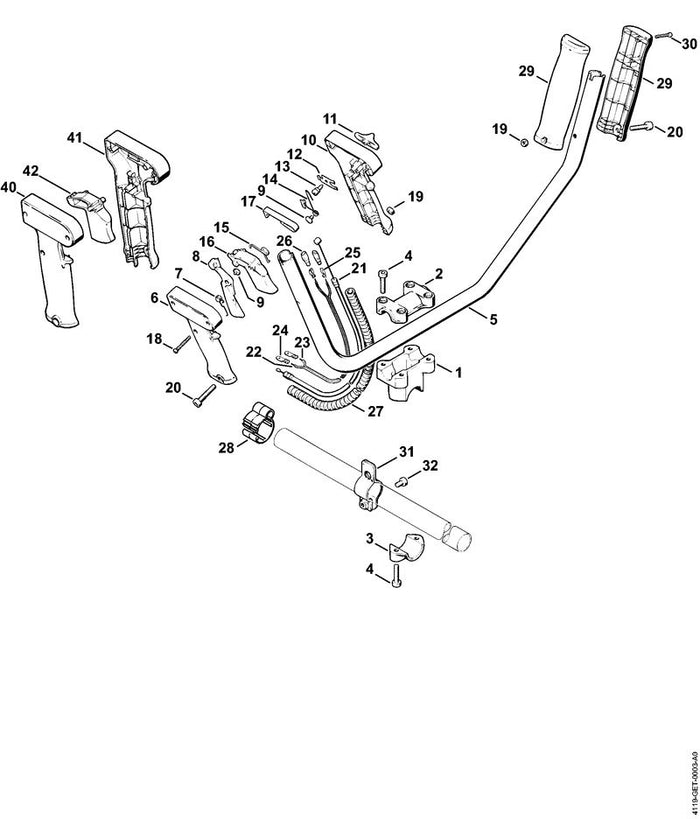 STIHL 9022-341-1260 Schraube IS-M6x12-8.8 positie 32 technische tekening
