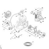 STIHL 4128-405-1000 Zündleitungsstecker positie 13 technische tekening