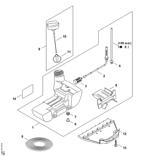 STIHL 0000-351-3200 Hülse positie 6 technische tekening
