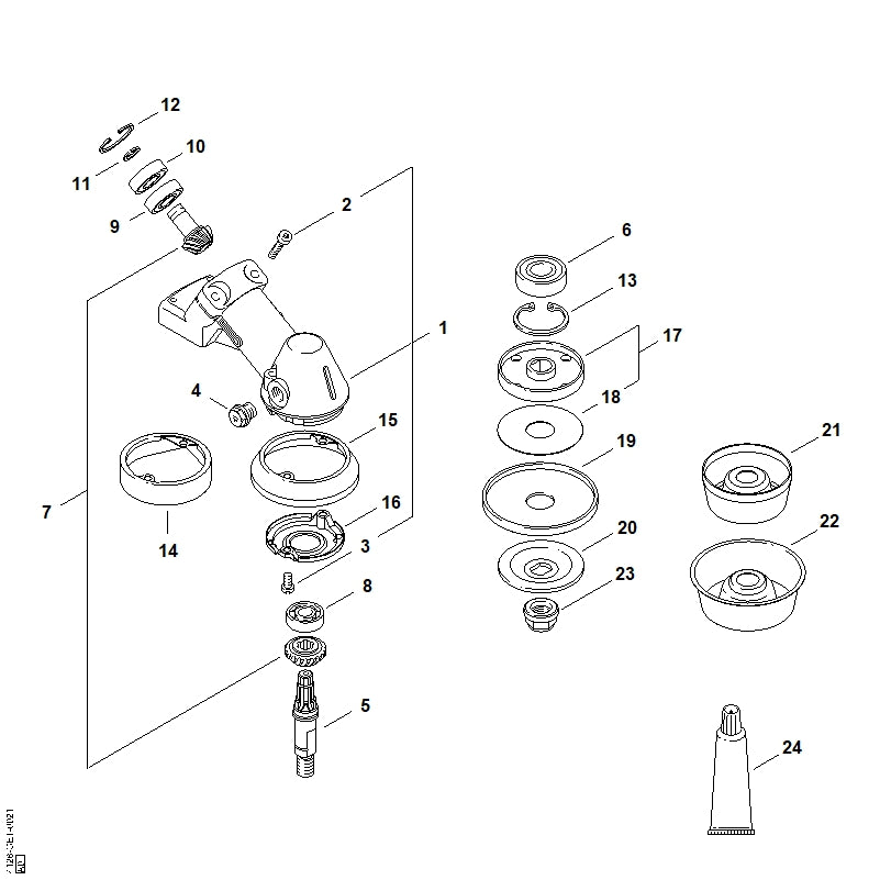STIHL 4119-717-2806 Schutzring positie 15 technische tekening