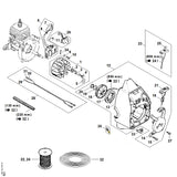 STIHL 4130-195-0700 Startergehäuse positie 14 technische tekening