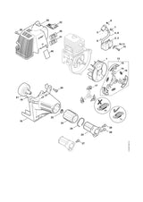 STIHL 4138-967-3700 Warnhinweis Piktogramm HT, PC positie 32 technische tekening