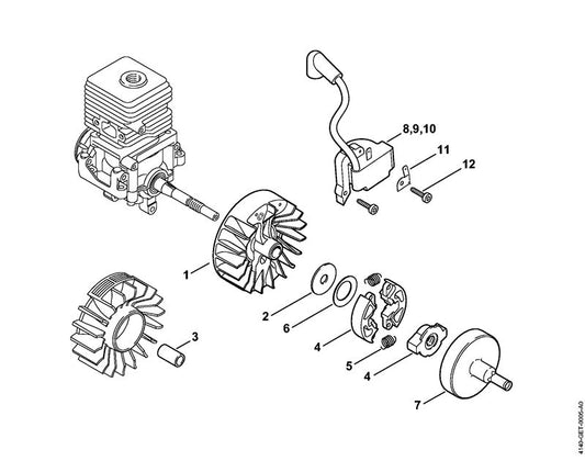 STIHL 4236-160-2900 Kupplungstrommel positie 7 technische tekening