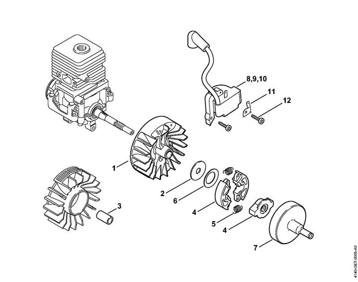 STIHL 4236-160-2900 Kupplungstrommel positie 7 technische tekening