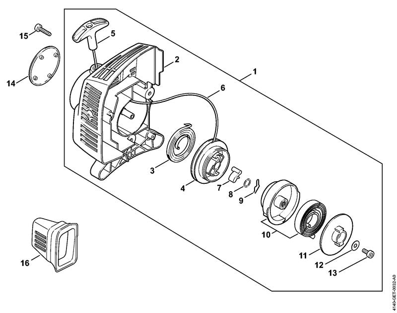 STIHL 4140-084-6801 Distanzstück positie 16 technische tekening