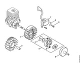 STIHL 4140-160-2909 Kupplungstrommel positie 6 technische tekening