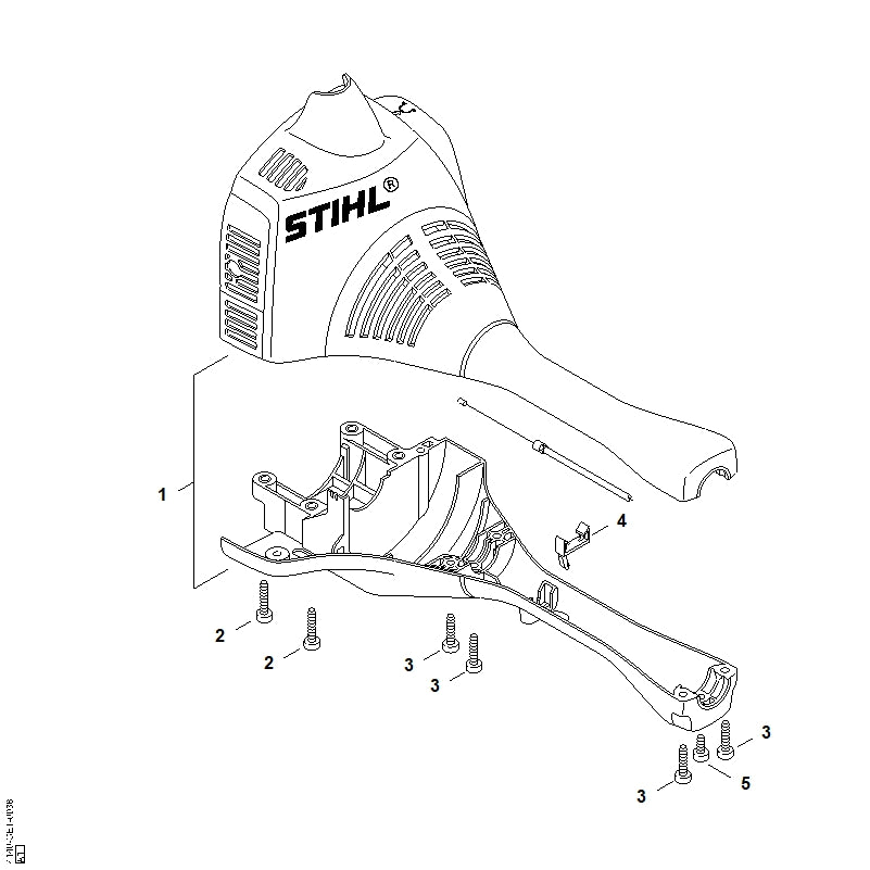 STIHL 4140-021-8900 Halter positie 4 technische tekening