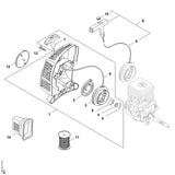 STIHL 4140-967-1529 Typenschild FS 55 R positie 12 technische tekening