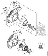 STIHL 4144-190-0407 Starterdeckel positie 2 technische tekening
