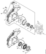 STIHL 4144-967-1508 Typenschild FS 50 C positie 16 technische tekening