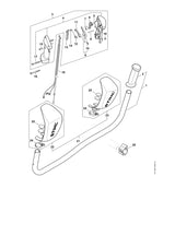 STIHL 4147-790-0305 Handgriff positie 4 technische tekening