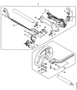 STIHL 4128-430-0700 Starttaster positie 4 technische tekening