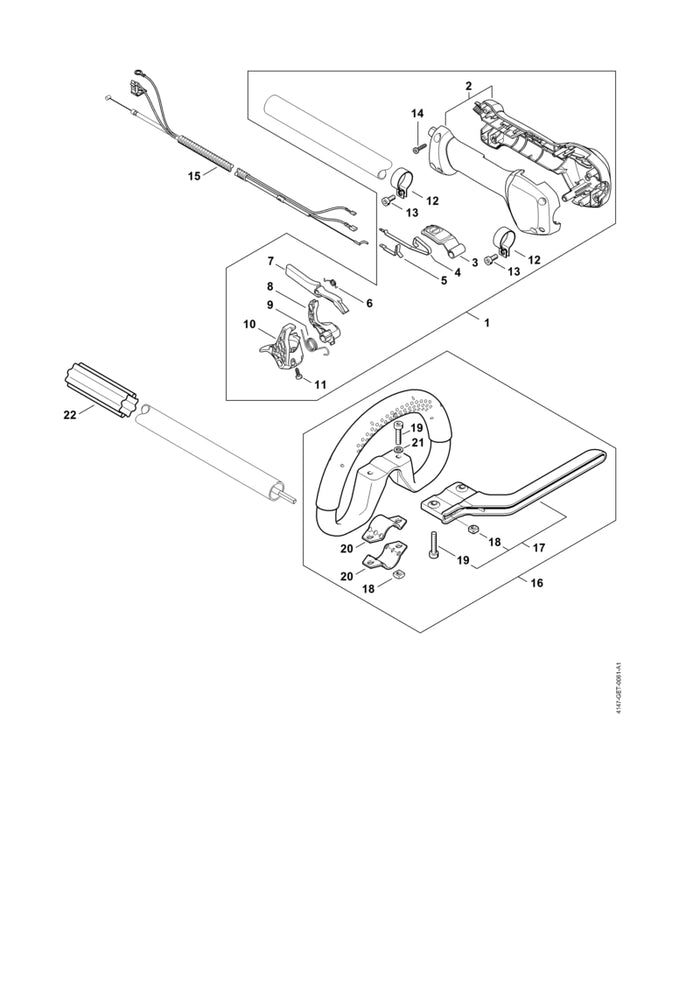 STIHL 4149-182-0800 Sperrhebel positie 7 technische tekening