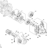 STIHL 4147-791-9411 Spannschelle positie 15 technische tekening