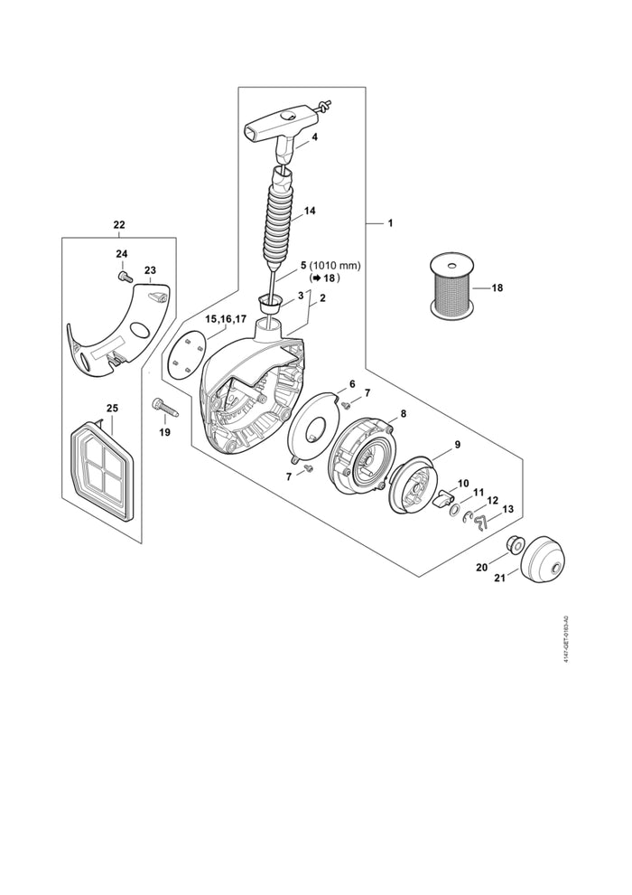 STIHL 9074-477-3400 Schraube IS-P4,5x14 positie 26 technische tekening