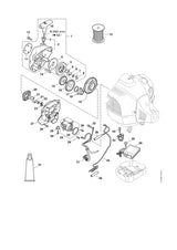 STIHL 4147-190-0301 Starterdeckel mit Anwerfvorrichtung positie 1 technische tekening