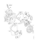 STIHL 4147-440-3003 Kabelbaum positie 17 technische tekening