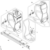 STIHL 4132-182-2100 Halter positie 12 technische tekening