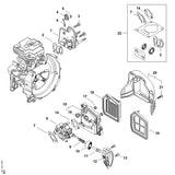 STIHL 4147-120-0624 Vergaser 4147/24 positie 8 technische tekening
