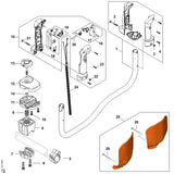 STIHL 4147-180-1124 Gaszug positie 24 technische tekening