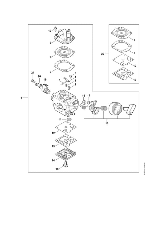 STIHL 4203-129-0902 Dichtung positie 13 technische tekening