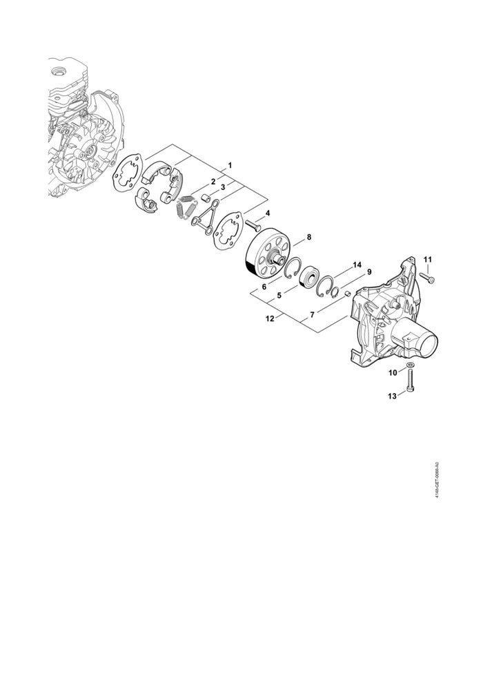 STIHL 0000-997-5904 Zugfeder positie 2 technische tekening
