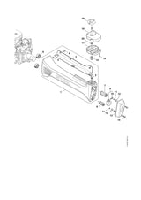STIHL 4148-792-9303 Gummipuffer positie 6 technische tekening