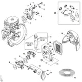 STIHL 4148-120-0603 Vergaser HDA-348A positie 9 technische tekening