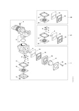 STIHL Z010056A002 Grundplatte Kraftstoffpumpe positie 16 technische tekening