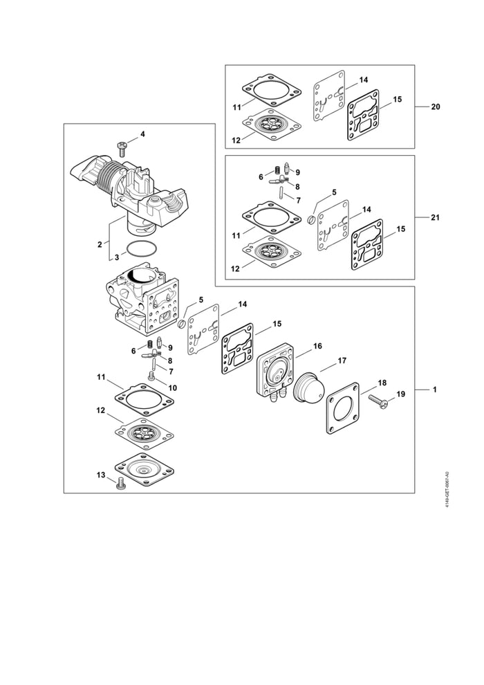 STIHL Z010056A002 Grundplatte Kraftstoffpumpe positie 16 technische tekening