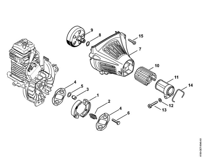 STIHL 9457-621-4482 Sicherungsring positie 14 technische tekening