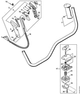 STIHL 4180-180-1151 Gaszug positie 16 technische tekening