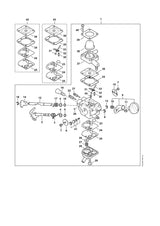 STIHL Z010001K017 Vergaser Reparatur Kit RB-287 positie 43 technische tekening